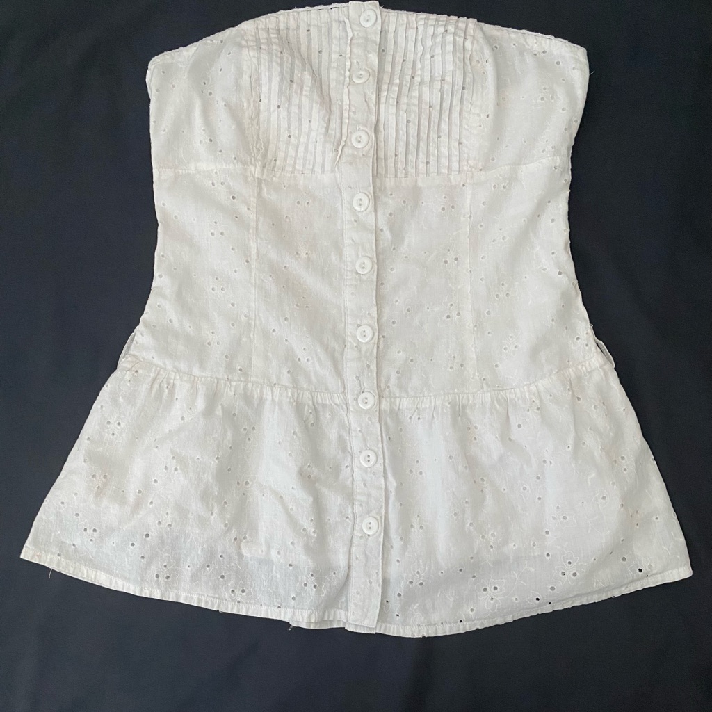 White Mini Dress Or Could Be Used As A Top